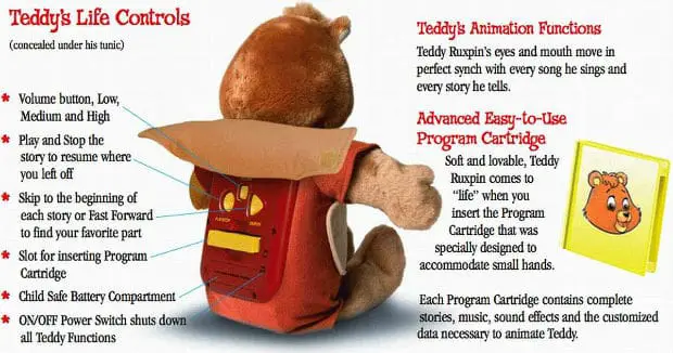 Details about   Vintage Teddy Ruxpin 1985 Talking Plush Bear With Story Cartridges